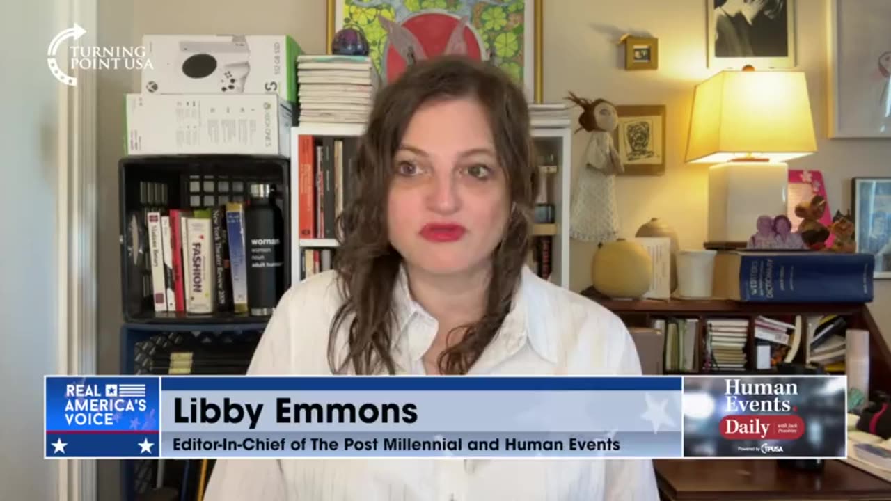 Libby Emmons expresses to Jack Posobiec her concern that AI will not only be utilized as a tool