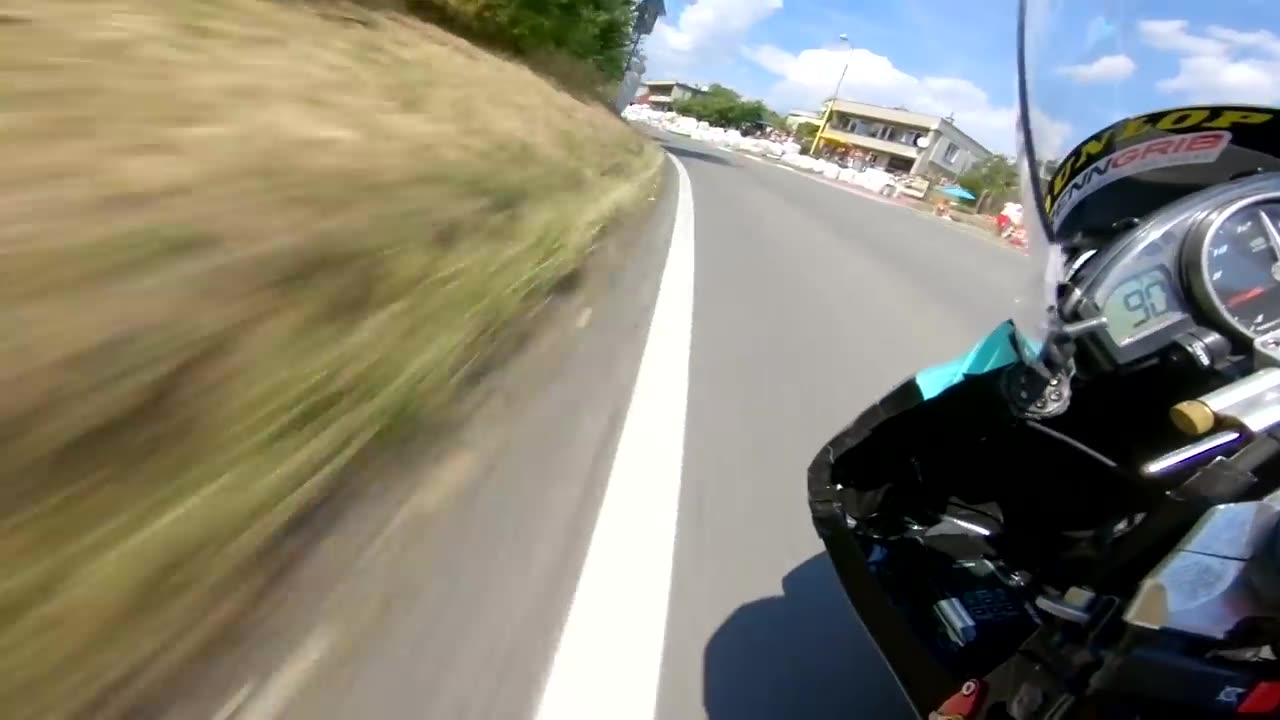 Bike race in a public street.