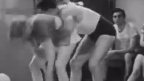 Women doing old school jiu jitsu