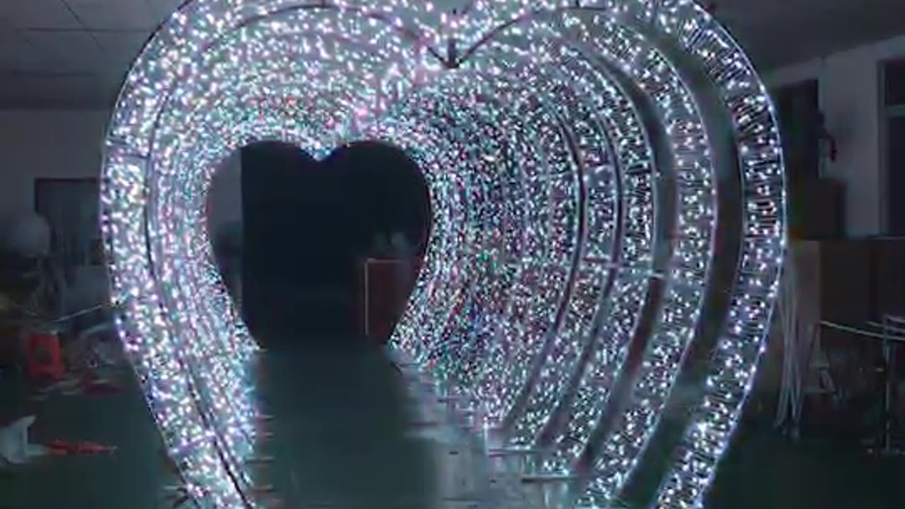 Motif tunnel lights showcase #Hoyechi product, festive motif light decoration