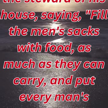 "Joseph's Test of Integrity: The Silver Cup in Benjamin's Sack" Genesis 44:1#short #youtube #ytshort