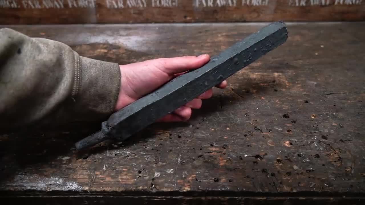 Damascus Steel Japanese Tanto from Chainsaw Chain