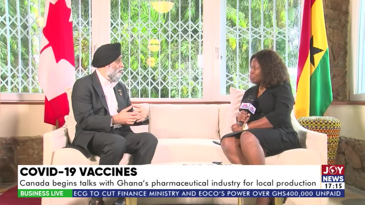 Canada begins talks with Ghana's pharmaceutical industry fro local production - Joy News(16-3-22)