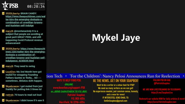 2022-01-26 07:00 EST - Patriots Soapbox AM: with LadyRWB , MykelJaye & DD