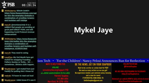 2022-01-26 07:00 EST - Patriots Soapbox AM: with LadyRWB , MykelJaye & DD