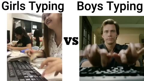 Girls Typing⌨️ VS Boys Typing⌨️😂😂 #girlsvsboys #comedy #funny