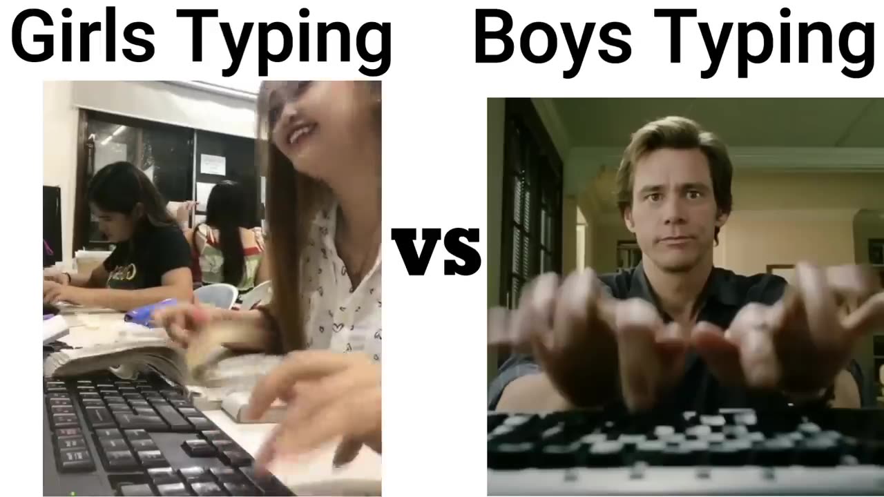 Girls Typing⌨️ VS Boys Typing⌨️😂😂 #girlsvsboys #comedy #funny