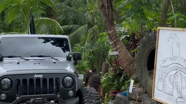 The entrance to Earthship Puerto Rico