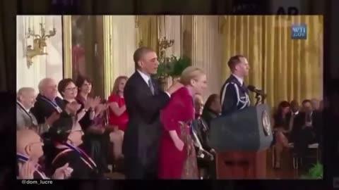 Obama giving MEDALS to his POLITICAL PUPPETS..