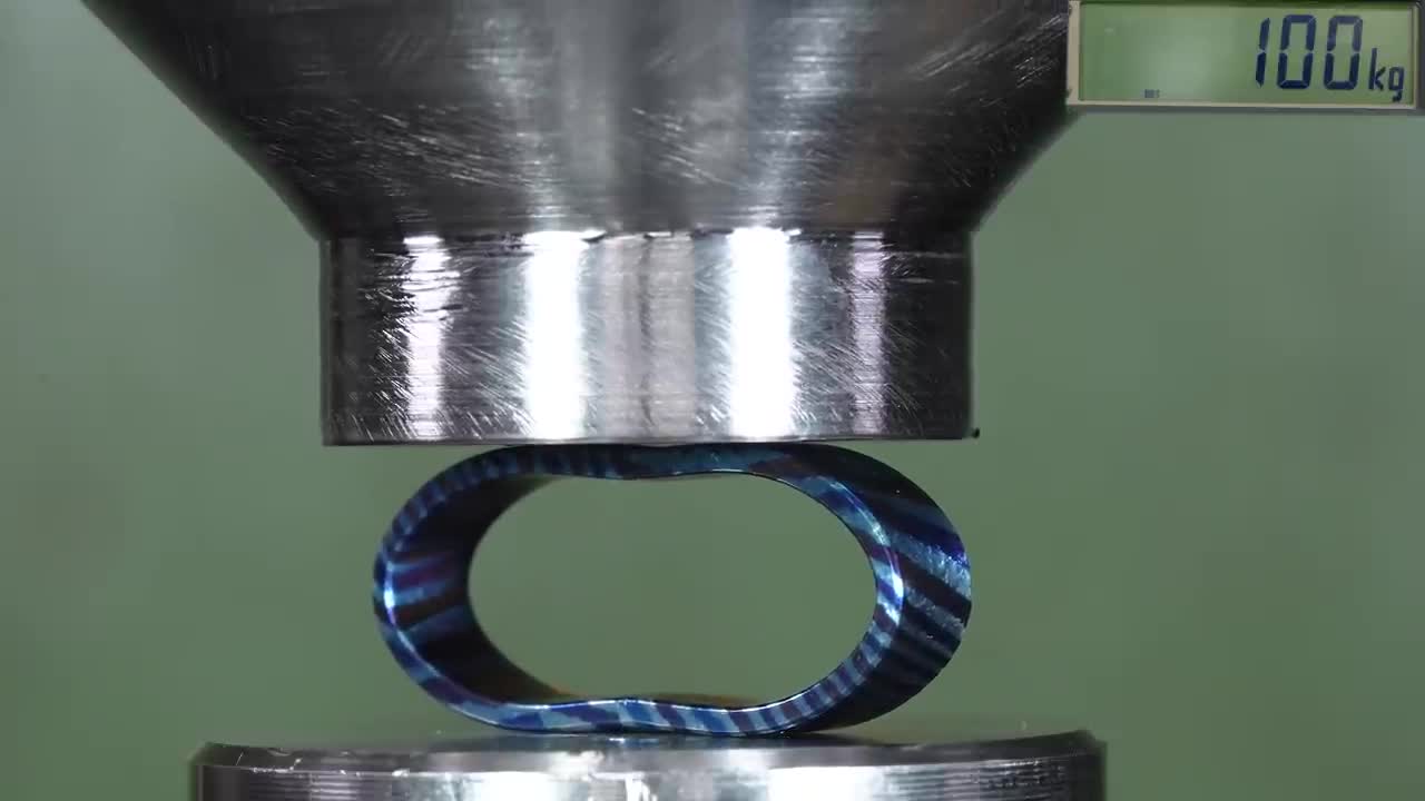 How Strong Is Tungsten Ring? Hydraulic Press Test!-16