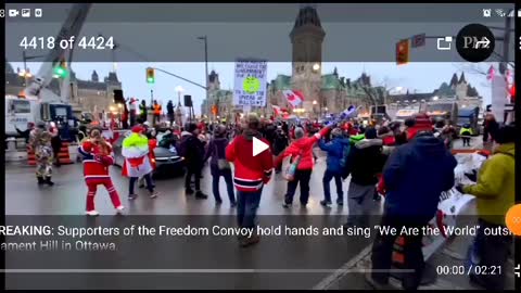 The beautiful trucker convoy in canada