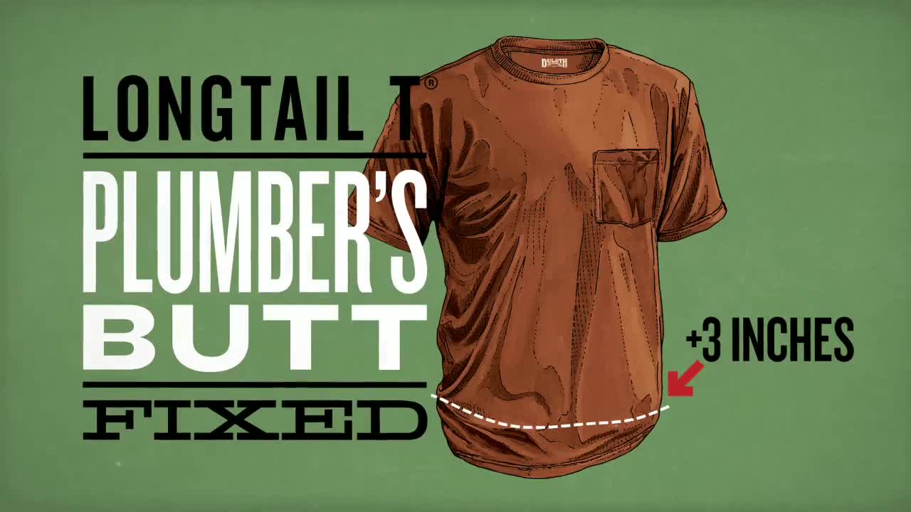 Duluth Trading Longtail T® Shirt - The Solution to Plumber's Butt