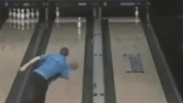 Man clears two lanes in one shot