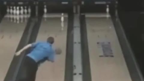 Man clears two lanes in one shot