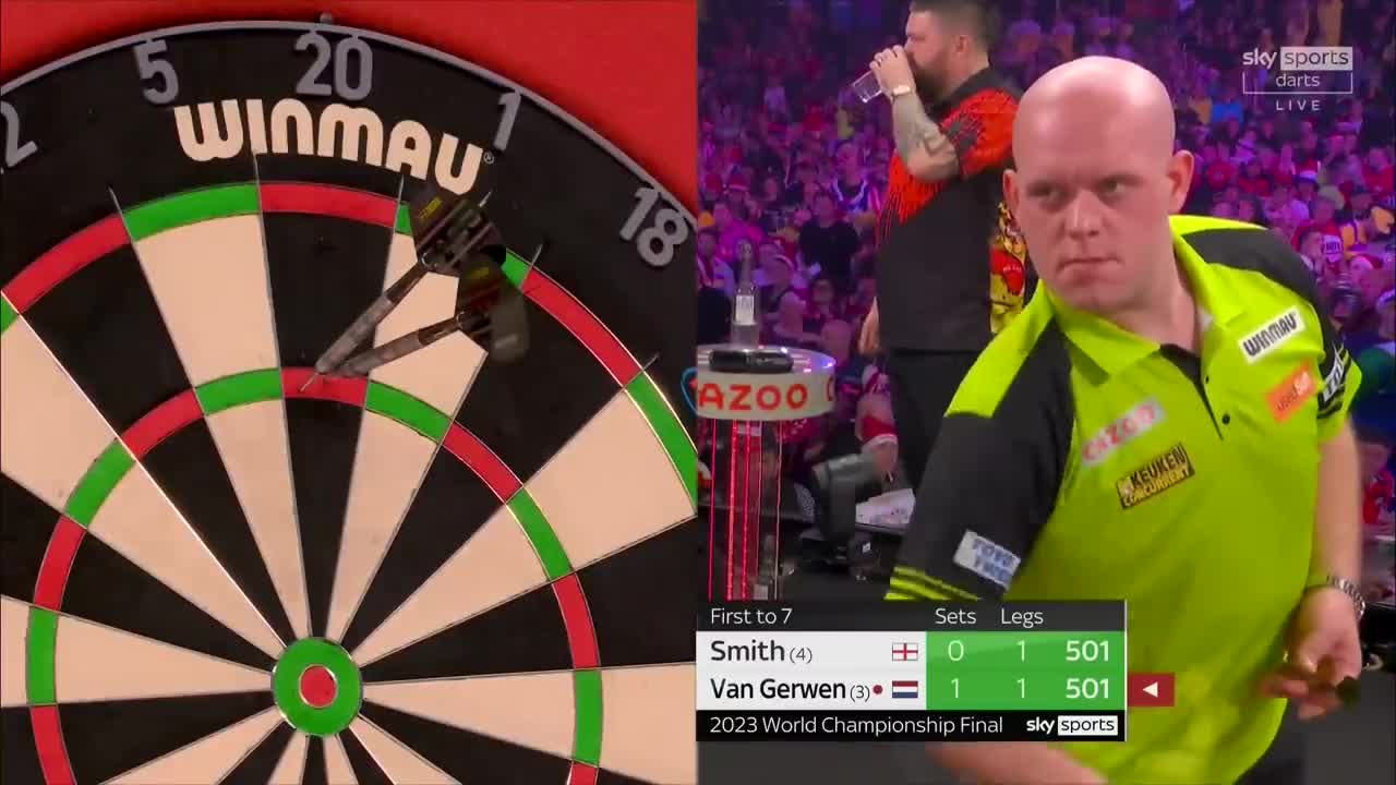 THE GREATEST LEG OF ALL TIME 🤯 MICHAEL SMITH HITS A NINE-DARTER IN A WORLD CHAMPIONSHIP FINAL