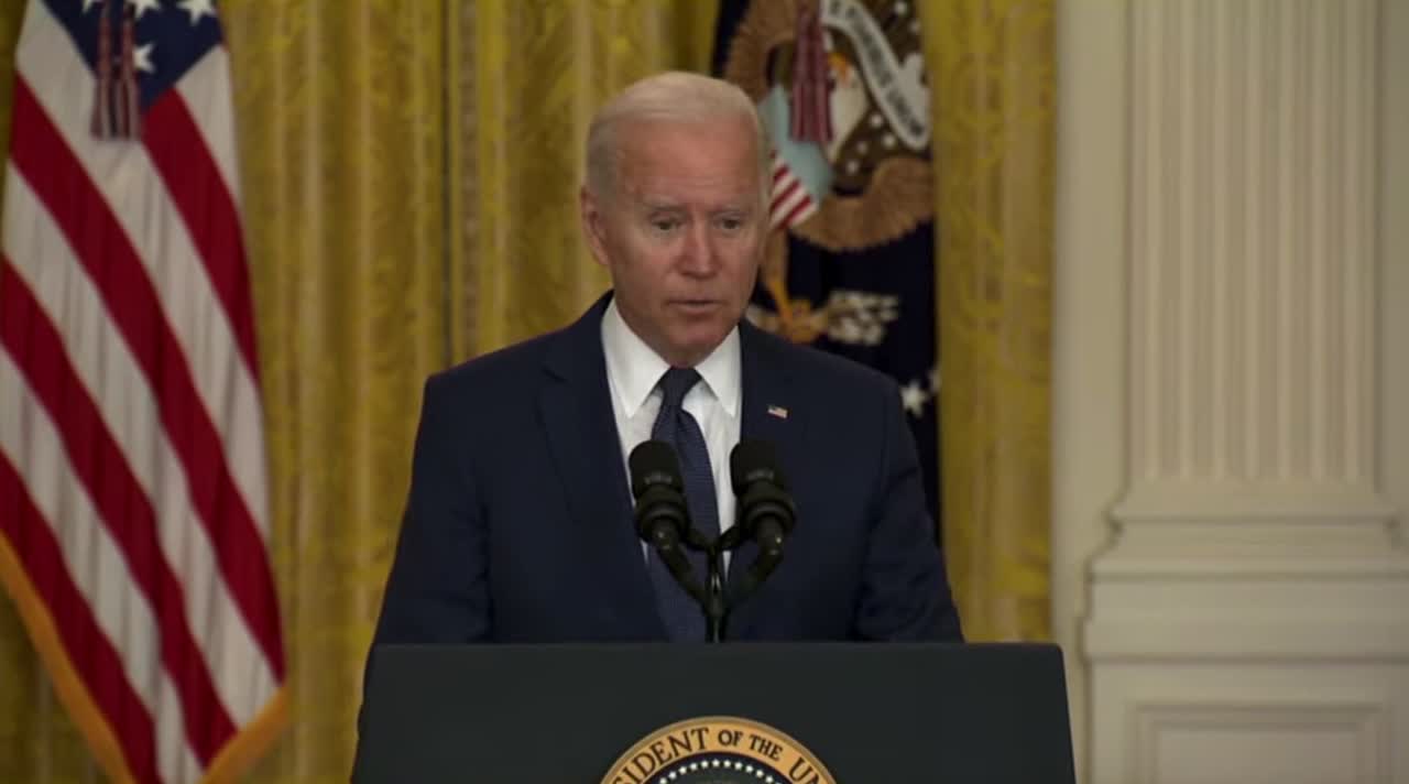 Biden is asked if he feels there was a mistake in depending on the Taliban