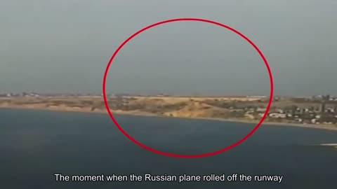 The moment when the Russian plane rolled off the runway