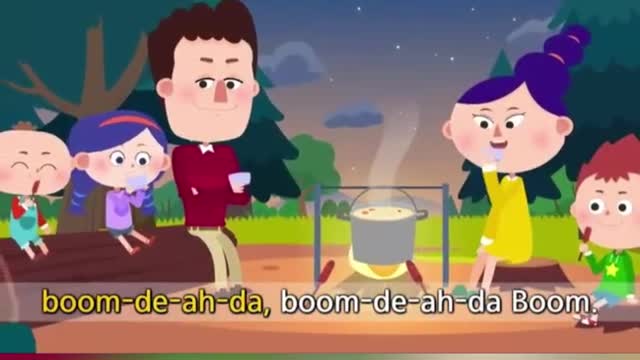 Camping to listen to children's songs and learn English. Do you like camping in the mountains?