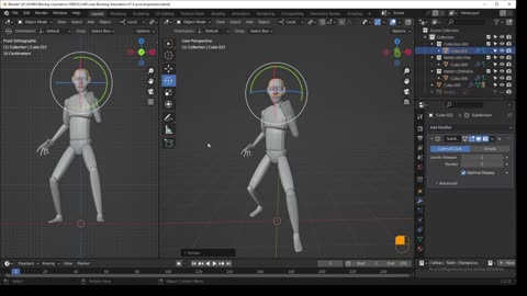 Blender - blocking volumentrico 07a - emparentar y posar