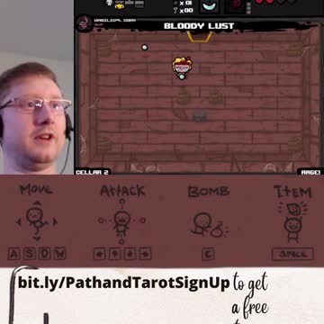 Searching For Tarot Cards In The Binding of Isaac Run 13, social clip 1.