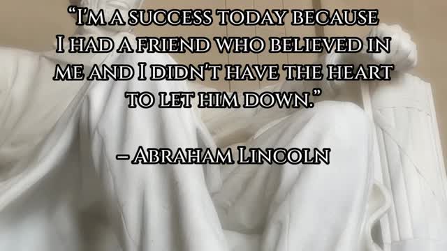 A Friend Who Believed #quoteoftheday #abrahamlincoln #inspiration #motivation #quote