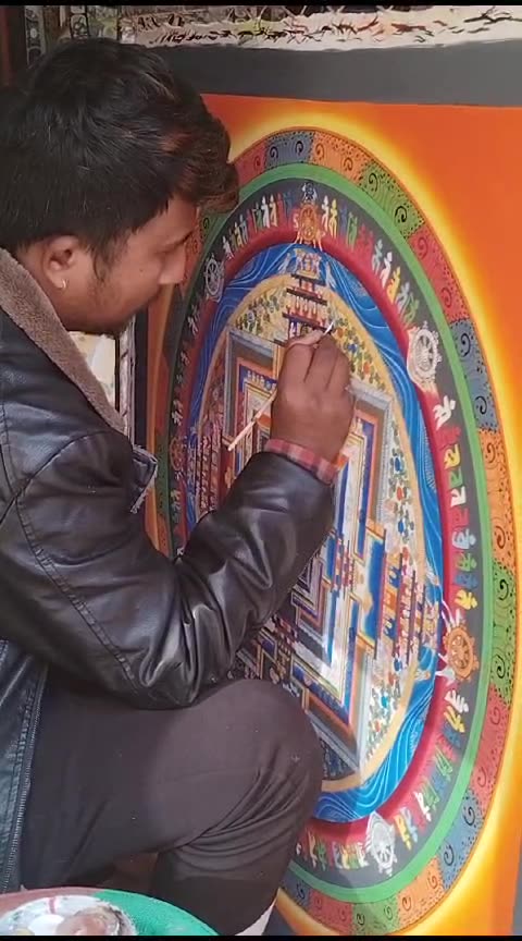 Making Thanka in newari communitu