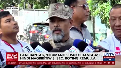 Gen. Bantag, hindi aniya susuko kahit may arrest warrant na hangga’t nasa pwesto si DOJ Sec. Remulla