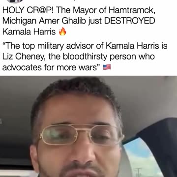 The mayor to the only Muslim-majority city in the US just blasted Kamala Harris! This is massive🇺🇸
