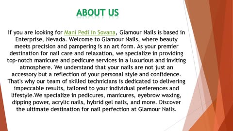 If you are looking for Mani Pedi in Sovana