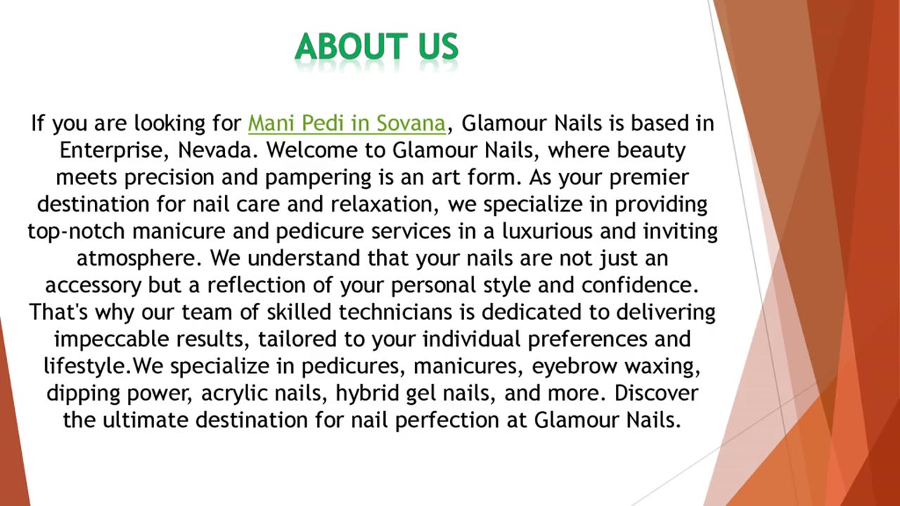 If you are looking for Mani Pedi in Sovana