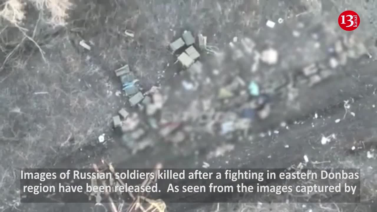Russians collecting their dead after fierce battle