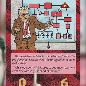 1982 Illuminati card game named “the game of conspiracy