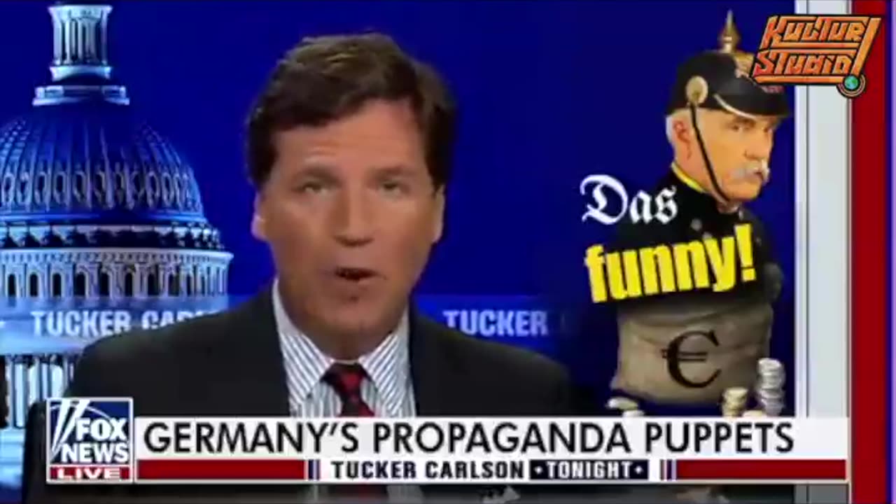 Tucker slams German Goebbles böhmerman Propaganda