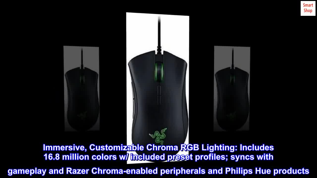 Razer DeathAdder Elite Gaming Mouse 16,000 DPI Optical Sensor - Chroma RGB Lighting