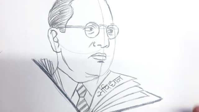 How to draw Dr. Ambedkar Drawing