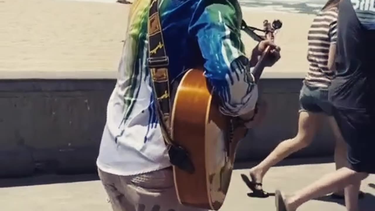 Dancing on the Beach to bring smiles to the Peeps.