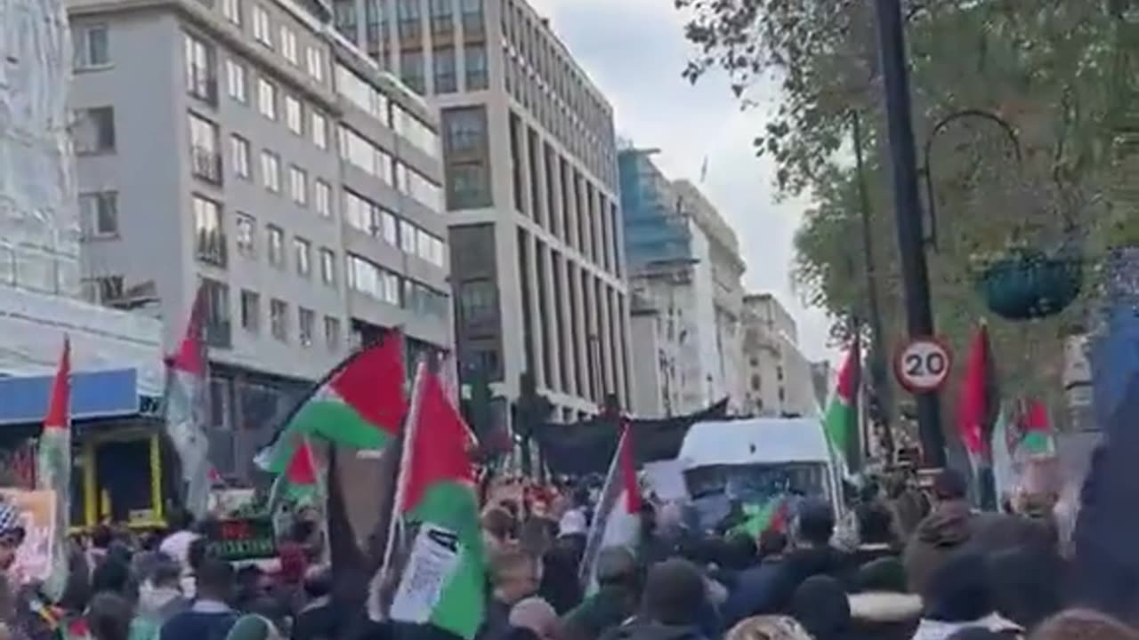 London Pro-Palestine Protests - Man on Ventilator Goes Viral