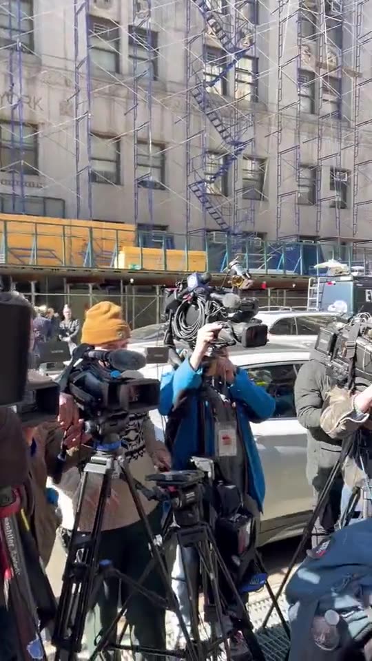 Two people only, in the whole of New York, demonsrate against Trump