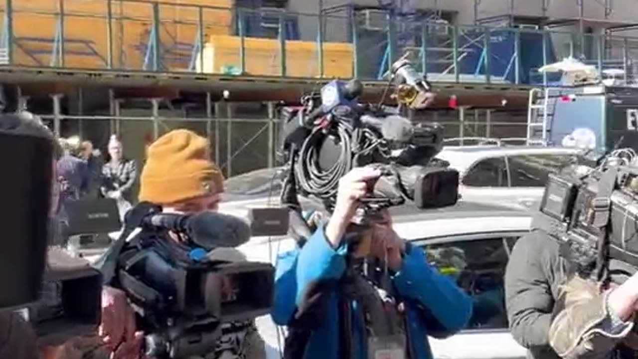 Two people only, in the whole of New York, demonsrate against Trump