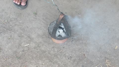 Enflaming of a Mayan Incense Burner