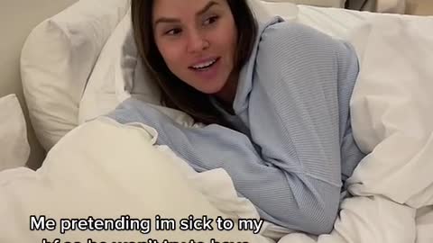 Me pretending im sick to my bf so he won't try