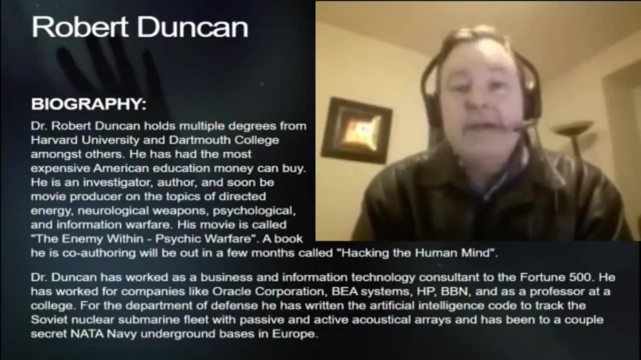 Dr Robert Duncan - Brain Hacking & Synthetic Telepathy