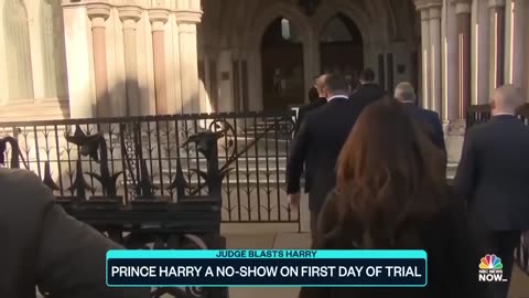 Prince Harry blasted by judge for no-show in court trial