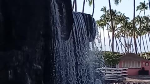 Waterfall At Hilton Big Island Hawaii