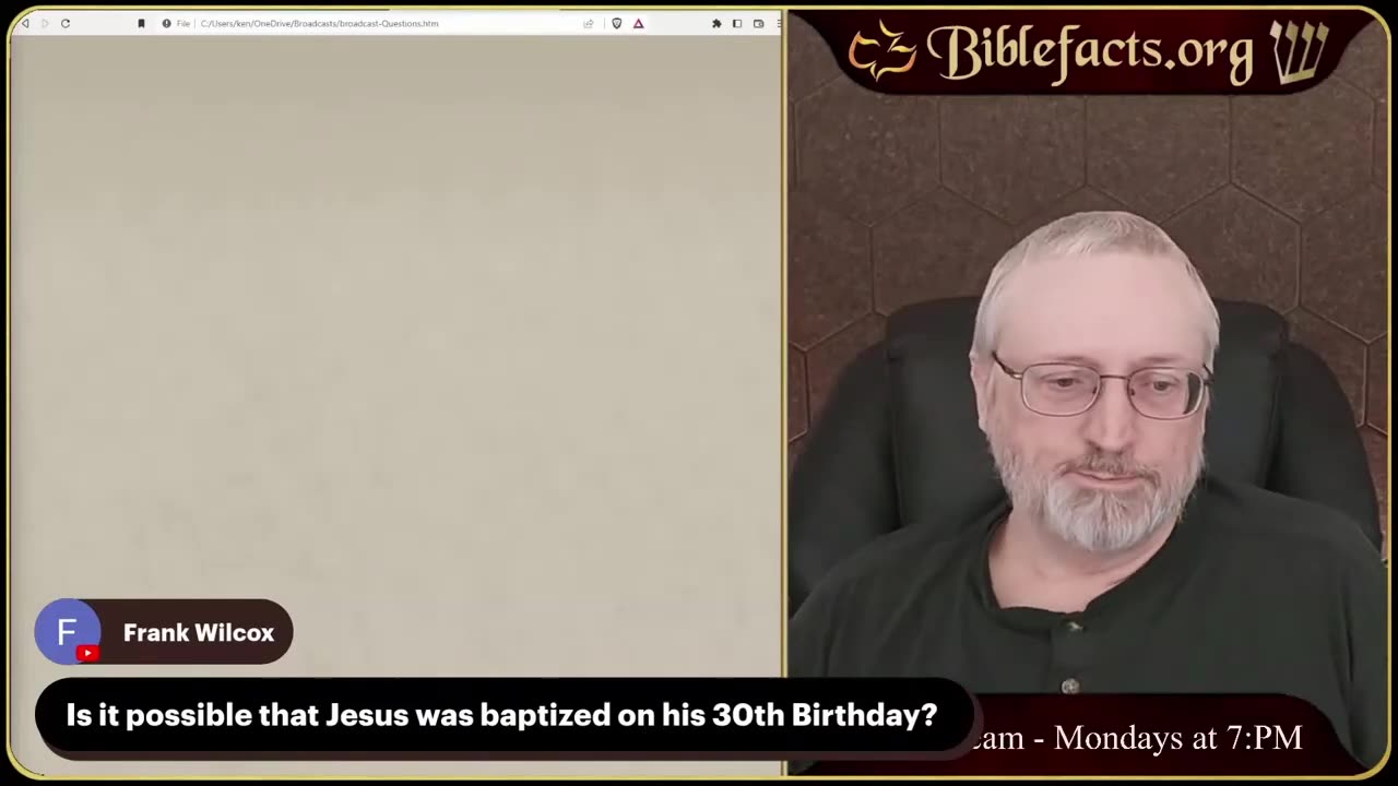 Q&A Was Jesus Baptized on his 30th Birthday?