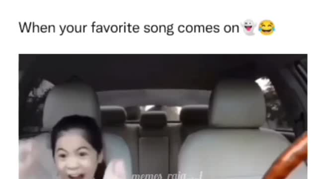 When your favorite song comes on 😁😂