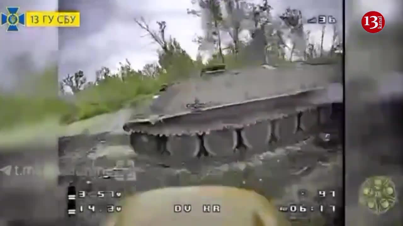 Kamikaze drone struck two Russian armored personnel carriers preparing for battle