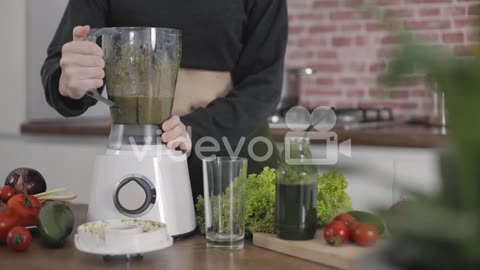 Blender With Vegetables, Cooking Detox Smoothie Juice 1