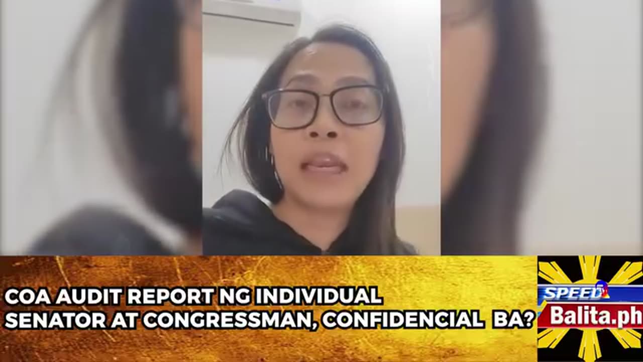 Coa Audit report ng individual senator at congressman, confidencial nga ba?