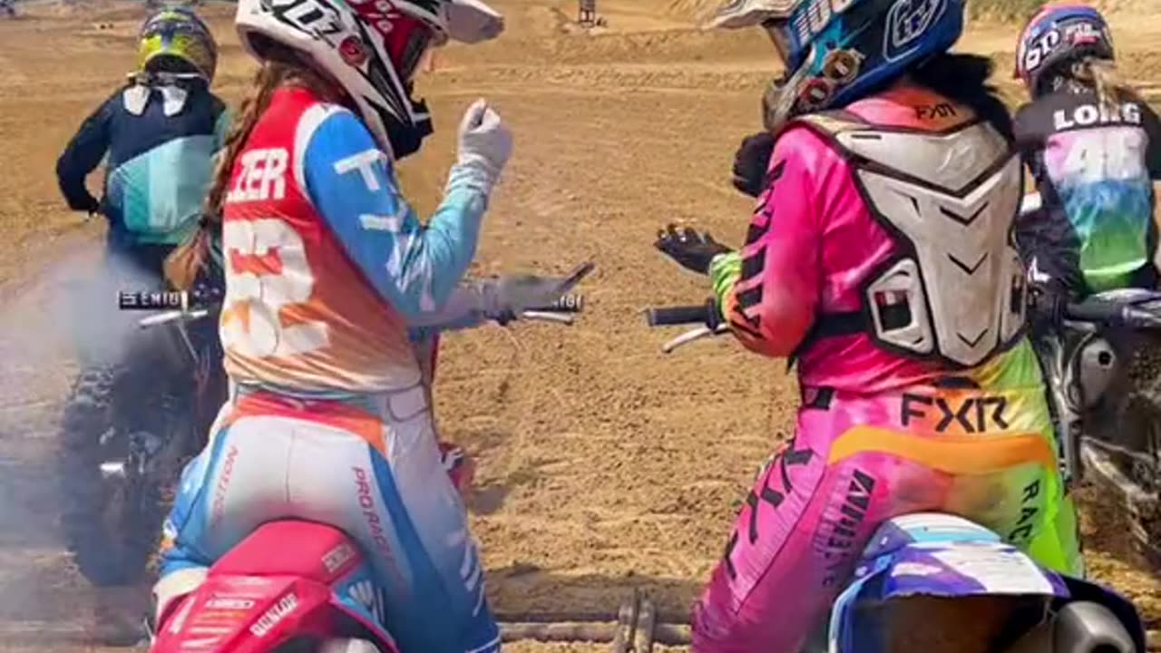 Cuteness when competing in motocross